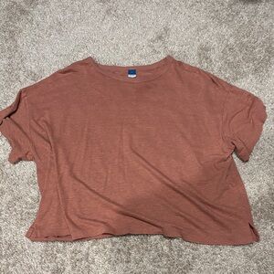 Hanes Rust Short Sleeve Women's Tee